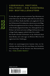 Zusatzmaterial 9783499271861 U4 von Wie spät ist es jetzt dort, wo du bist?: Drei Erzählungen und eine Novelle von Colum McCann