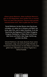 Zusatzmaterial 9783498003876 U4 von Lichtspiel von Daniel Kehlmann