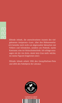 Zusatzmaterial 9783499129964 U4 von Theaterstücke: Was geschah, nachdem Nora ihren Mann verlassen hatte oder Stützen der Gesellschaft / Clara S. musikalische Tragödie / Burgtheater / Krankheit oder Moderne Frauen von Elfriede Jelinek