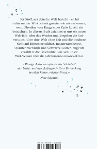 Zusatzmaterial 9783498058067 U4 von Die Wirklichkeit, die nicht so ist, ...: Eine Reise in die Welt der Quantengravitation von Carlo Rovelli