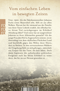 Zusatzmaterial 9783499004049 U4 von EIFEL WOMEN: The Vixen's House (Vol. I) von Brigitte Riebe