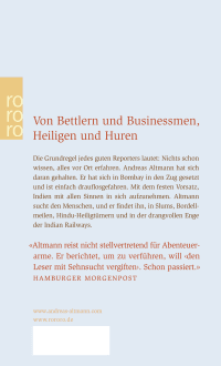 Zusatzmaterial 9783499233746 U4 von Notbremse nicht zu früh ziehen!: Mit dem Zug durch Indien von Andreas Altmann