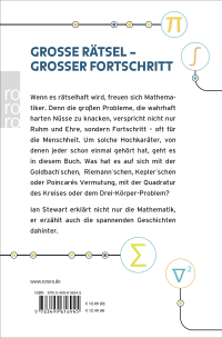 Zusatzmaterial 9783499616945 U4 von Die letzten Rätsel der Mathematik von Ian Stewart