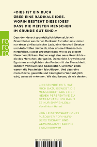 Zusatzmaterial 9783499004162 U4 von Im Grunde gut: Eine neue Geschichte der Menschheit von Rutger Bregman