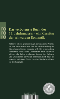 Zusatzmaterial 9783499235474 U4 von Die Gesänge des Maldoror von Lautréamont