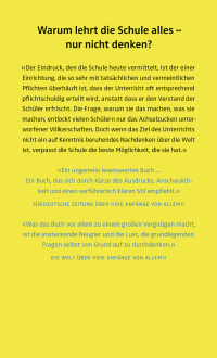 Zusatzmaterial 9783737100533 U4 von Ist die Schule zu blöd für unsere Kinder? von Jürgen Kaube