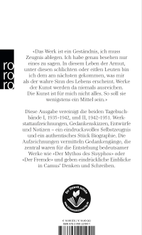 Zusatzmaterial 9783499221941 U4 von Tagebücher 1935 - 1951 von Albert Camus