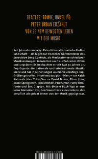 Zusatzmaterial 9783498002954 U4 von On Air: Erinnerungen an mein Leben mit der Musik von Peter Urban