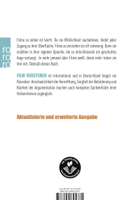 Zusatzmaterial 9783499625381 U4 von Film verstehen: Kunst, Technik, Sprache, Geschichte und Theorie des Films und der Neuen Medien (Mit einer Einführung in Multimedia) von James Monaco