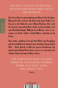 Zusatzmaterial 9783499267871 U4 von Wald von Doris Knecht