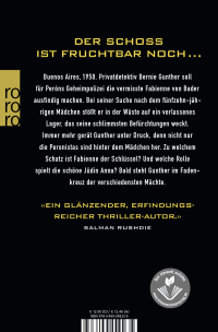 Zusatzmaterial 9783499249235 U4 von Das letzte Experiment von Philip Kerr