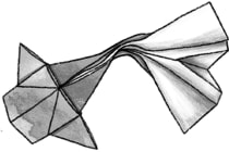 Fertiger Origami-Koi