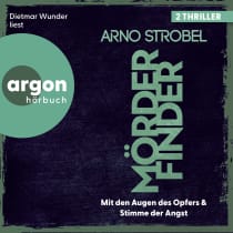 Hörbuchcover von Mörderfinder – 2 Thriller in einem, Hörbuch-Bundle: Mit den Augen des Opfers & Stimme der Angst von Arno Strobel, wird gesprochen von Dietmar Wunder