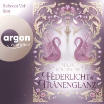 Hörbuchcover von Federlicht & Tränenglanz von Maja Köllinger, wird gesprochen von Rebecca Veil