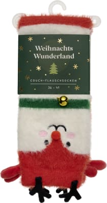 Produktbild von Weihnachtswunderland, Couch-Flauschsocken, Rentier, Größe 36-41