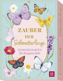 Produktbild von Orakelkarten: Zauber der Schmetterlinge: 50 Orakelkarten für das ganze Jahr von Franziska Sorgenfrei
