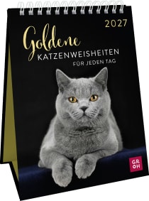Produktbild von Wochenkalender 2027: Goldene Katzenweisheiten für jeden Tag