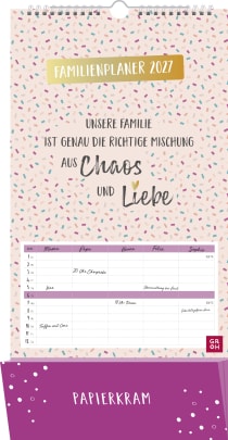 Produktbild von Familienplaner 2027: Unsere Familie ist genau die richtige Mischung aus Chaos und Liebe