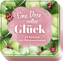 Produktbild von Eine Dose voller Glück: 24 Kärtchen mit Glücksweisheiten