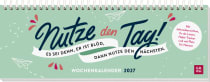 Produktbild von Tischkalender 2027 quer: Nutze den Tag! Es sei denn, er ist blöd, dann nutze den nächsten