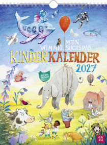 Produktbild von Wandkalender 2027: Mein Wimmel-Suchspaß Kinderkalender: Mit 12 fantasievollen Illustrationen des Ateliers Hafenstraße