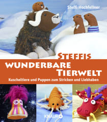 Buchcover von Steffi's World of Animals: Kuscheltiere und Puppen zum Stricken und Liebhaben