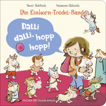 Buchcover von Die Einhorn-Trödel-Bande. Dalli dalli, hopp hopp! von Jussi Jubitsch