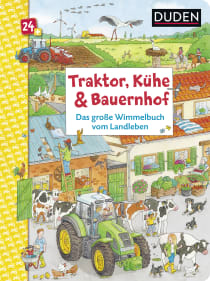 Buchcover von Traktor, Kühe & Bauernhof: Das große Wimmelbuch vom Landleben von Christina Braun