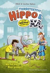 Buchcover von Tierdetektive Hippo & Ka – Wer hat den Mops gemopst? : Löse die Bildrätsel auf jeder Seite von THiLO