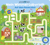Buchcover von Glücksfisch: Mein Wimmel-Labyrinth: Auf dem Bauernhof: Fingerspuren-Buch