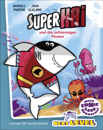 Buchcover von Superhai und die achtarmigen Piraten von Russell Punter