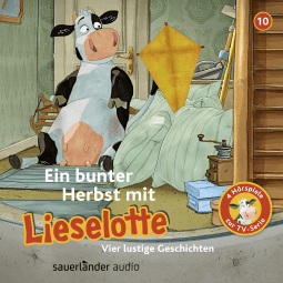 Hörbuchcover von Ein bunter Herbst mit Lieselotte: Vier Hörspiele – Folge 10 von Alexander Steffensmeier, Fee Krämer, wird gesprochen von Uve Teschner, Simone Cohn-Vossen, Lena Zipp, Nils Torben Bartling, Sebastian Heyser, Victoria Schätzle