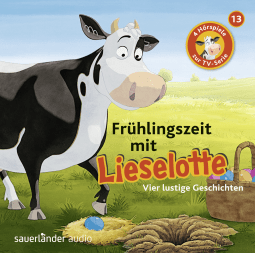 Hörbuchcover von Frühlingszeit mit Lieselotte: Vier Hörspiele – Folge 13 von Alexander Steffensmeier, Fee Krämer, wird gesprochen von Uve Teschner, Simone Cohn-Vossen, Lena Zipp, Nils Torben Bartling, Victoria Schätzle