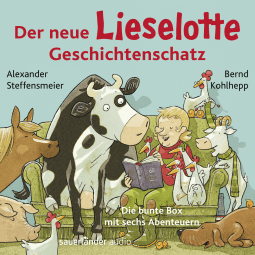Hörbuchcover von Der neue Lieselotte Geschichtenschatz: Die bunte Box mit sechs Abenteuern von Alexander Steffensmeier, wird gesprochen von Bernd Kohlhepp