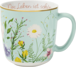 Produktbild von Blütenträume Kaffeebecher "Das Leben ist schön", 350 ml