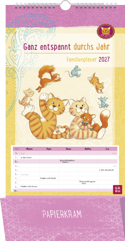 Produktbild von Om-Katze Familienplaner 2027: Ganz entspannt durchs Jahr