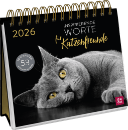Postkartenkalender 2026: Inspirierende Worte für Katzenfreunde
