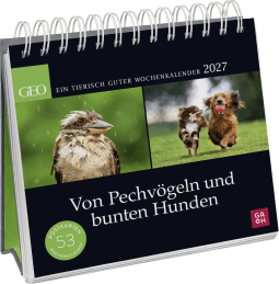 Produktbild von Postkartenkalender 2027: Von Pechvögeln und bunten Hunden: Ein tierisch guter Wochenkalender