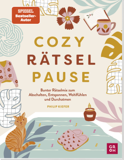 Produktbild von Cozy Rätselpause: Bunter Rätselmix zum Entspannen, Wohlfühlen und Durchatmen von Philip Kiefer