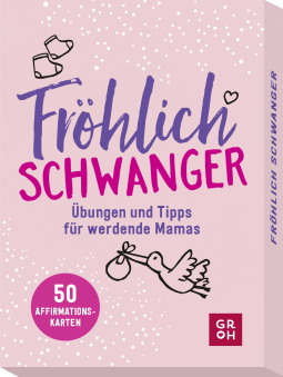 Produktbild von Fröhlich schwanger: Übungen und Tipps für werdende Mamas. 50 Affirmationskarten, die motivieren und Kraft schenken