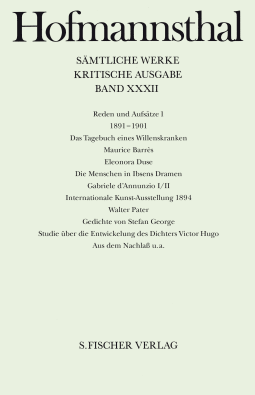 Buchcover von Reden und Aufsätze 1: 1891-1901 von Hugo von Hofmannsthal