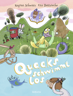 Buchcover von Biber & Quaaks: Quaaks schwimmt los von Regina Schwarz