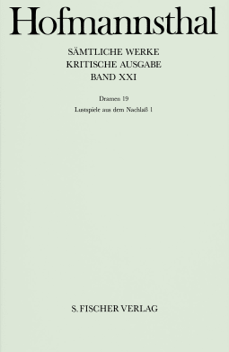 Buchcover von Dramen 19: Lustspiele aus dem Nachlaß 1 von Hugo von Hofmannsthal