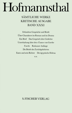 Buchcover von Erfundene Gespräche und Briefe von Hugo von Hofmannsthal
