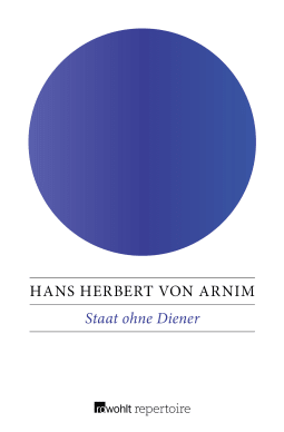 Buchcover von Staat ohne Diener: Was schert die Politiker das Wohl des Volkes? von Hans Herbert von Arnim