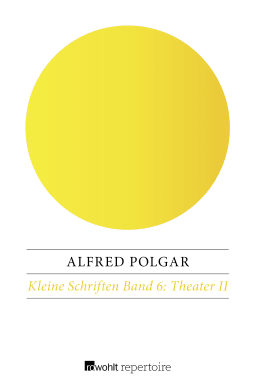 Buchcover von Theater II von Alfred Polgar
