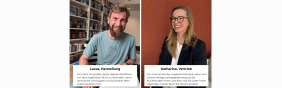 Banner mit zwei Personen eines Verlags: Lucas (Herstellung) und Katharina (Vertrieb) mit jeweils einem kurzen Zitat über ihre Arbeit.
