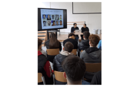 Ali Şirin und Gamze bei einem Schultermin