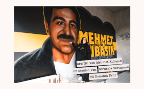 Graffiti von Mehmet Kubaşık im Stadion von Borussia Dortmund © Dominik Fehr