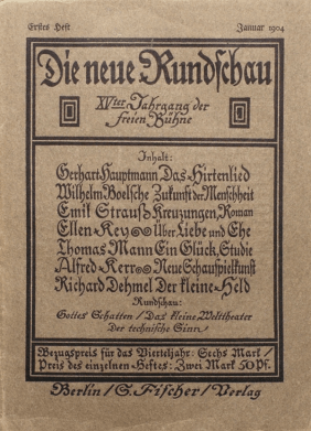 Cover: Die neue Rundschau - Ausgabe Januar 1904, S.Fischer